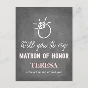 Convite Você será minha matrona da dama de honra da honr