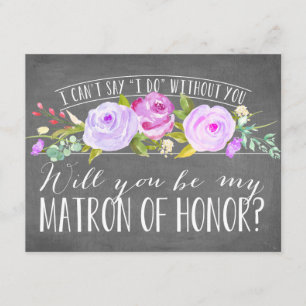 Convite Você será minha matrona da dama de honra da honra