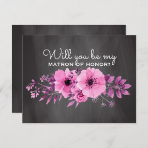 Convite Você será minha matrona da madrinha de casamento