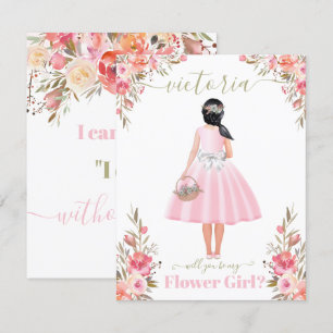Convite Você será minha menina das flores