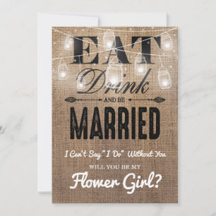 Convite Você será minha Menina das Flores?   Dama de Hones