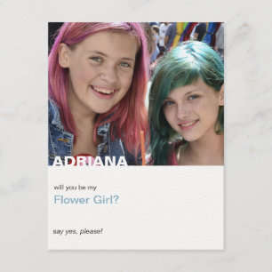 Convite Você Será Minha Menina De Flor Simples Foto Modern