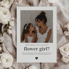 Convite Você Será Minha Menina de Flores Foto Proposta