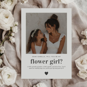 Convite Você Será Minha Menina de Flores Foto Proposta