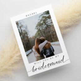 Convite Você será minha mestra de fotos minimalista da Bri