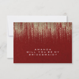 Convite Você Será Minha Ouro De Bridesmaid Red Kraft?