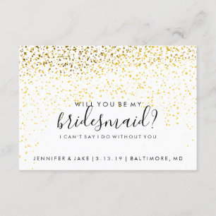 Convite Você Será Minha Placa De Bridesmaid - Confetti F
