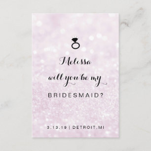 Convite Você Será Minha Placa De Bridesmaid - Glit Ring 
