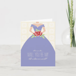 Convite Você Será Minha Placa De Bridesmaid (periwinkle)?