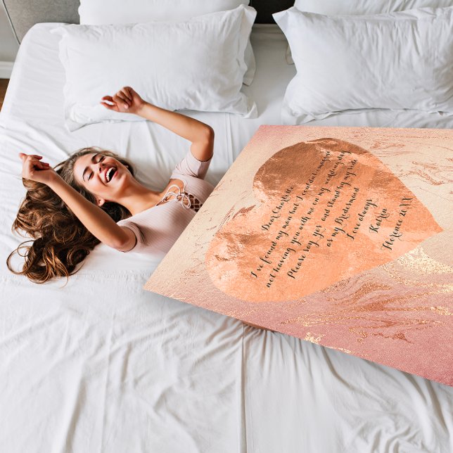 Convite Você Será Minha Porta-Cabra Rosa Rosa Rosa Rosa Ro (Will You Be My Bridesmaid Pink Rose Brush Heart Invitation)