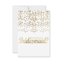 "Você Será Minha Porta-Voz?" Faux Dourada Confetti