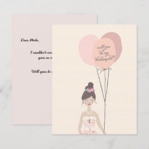 Convite Você Será Minha Porta-Voz?   Placa Bridesmaid