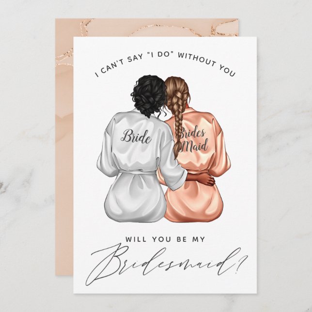 Convite Você Será Minha Porta-Voz? Raparigas Em Robes Da S (Frente/Verso)