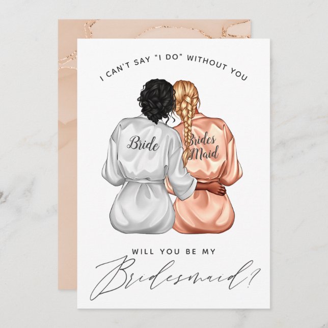 Convite Você Será Minha Porta-Voz? Raparigas Em Robes Da S (Frente/Verso)