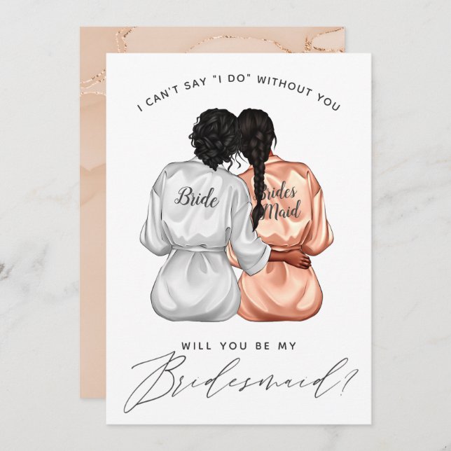 Convite Você Será Minha Porta-Voz? Raparigas Em Robes Da S (Frente/Verso)