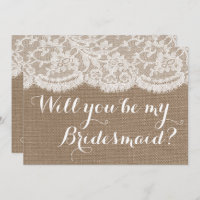 Você Será Minha Porta-Voz? Rustic Burlap & Lace