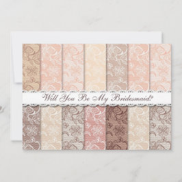 Convite Você Será Minha Porta-Voz? Rustic Vintage Lace