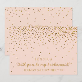 Convite Você Será Minha Porta-Voz? Vintage Confetti