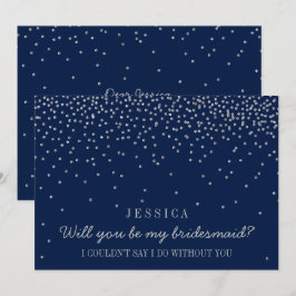 Convite Você Será Minha Porta-Voz? Vintage Confetti