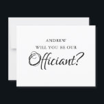 Convite Você Será Nosso Oficial? | Casado De Casamento Us<br><div class="desc">Cartão oficial de casamento personalizado com um fundo branco tradicional que pode ser mudado para qualquer cor,  e um modelo de "você será nosso oficial?" na frente com o texto "Love ADD NAME OF CASAIS" no verso.</div>