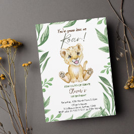 Convite Você vai me ouvir primeiro aniversario rugido