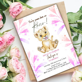 Convite Você vai me ouvir primeiro aniversario rugido