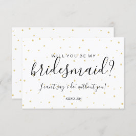 Convite Você Vai Ser A Minha Carta De Bridesmaid - Brancos