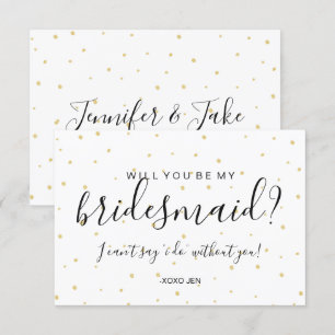 Convite Você Vai Ser A Minha Carta De Bridesmaid - Brancos