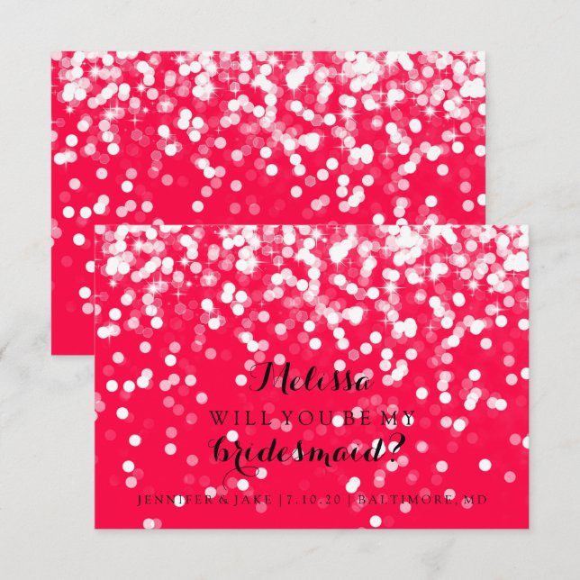 Convite Você Vai Ser A Minha Carta De Bridesmaid - Que Got (Frente/Verso)