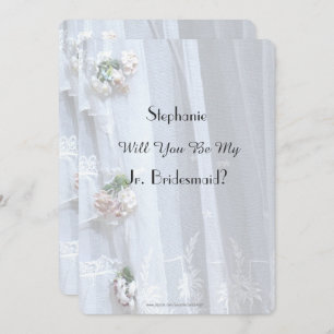 Convite Você Vai Ser A Minha Júnior De Bridesmaid, Vintage