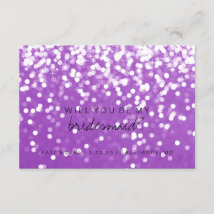 Convite Você Vai Ser Minha Carteira De Bridesmaid - Roxo E