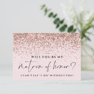 Convite Você Vai Ser Minha Placa De Bridesmaid - Rosa Dou