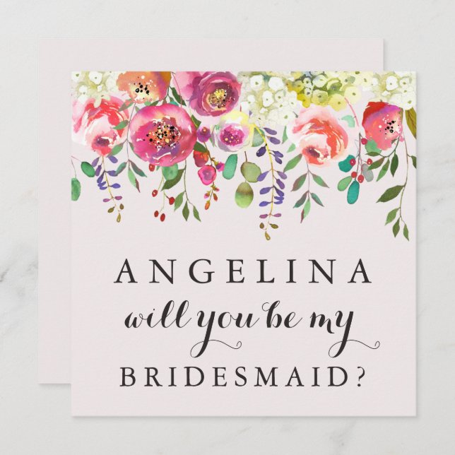 Convite Você Vai Ser Minha Placa Personalizável Da Bridesm (Frente/Verso)