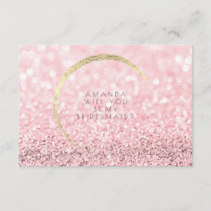Convite Você Vai Ser Minha Rosa De Bridesmaid, Dourada Gl