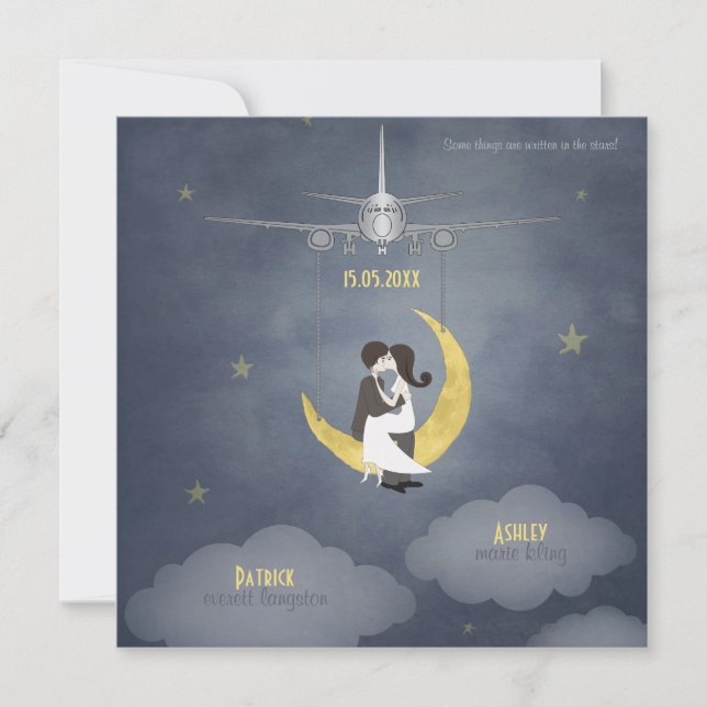 Convite Voe-me à lua 2 (Frente)