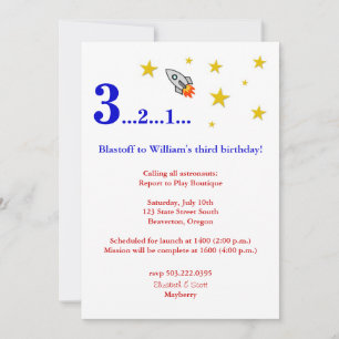 Convite Voe-me para a lua para o meu aniversário