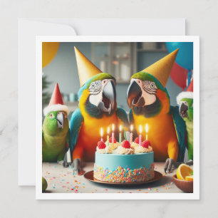 Convite Voe para cima! Aniversário do papagaio, aniversári