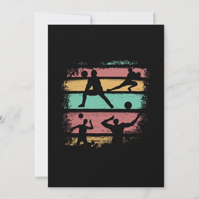 Convite Voleibol Retro Vintage (Frente)