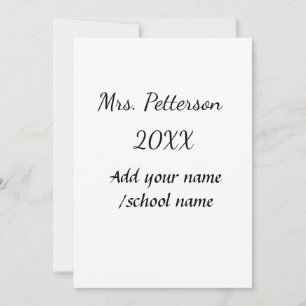 Convite Voltar à escola adicionar nome do professor nome a