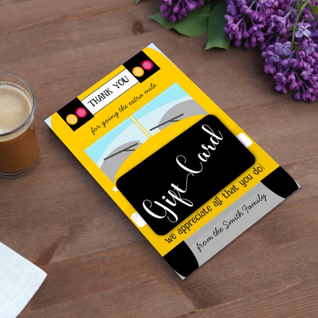 Convite voluntário School Bus Driver Obrigado Presente (Criador carregado)