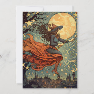 Convite Voo da Meia-Noite da Bruxa