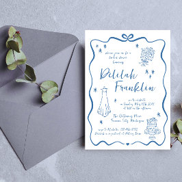 Convite Voos Whimsical | Portalha Desenhada à Mão | Chá de