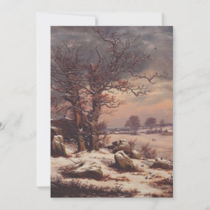Convite Vordingborg no Inverno por J.C. Dahl Fine Art