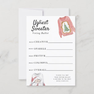 Convite Votação De Suéter Feio