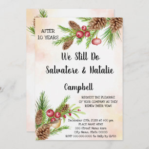 Convite Votações de Renovação do Aniversário de Casamento 