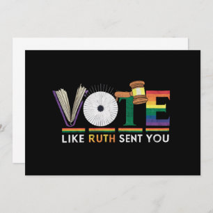 Convite Vote Como Ruth Enviou Você Gavel Feministas Lgbt O