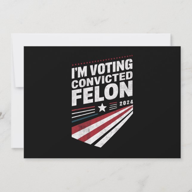 Convite Voto Contra Felon 2024 Trump (Frente)