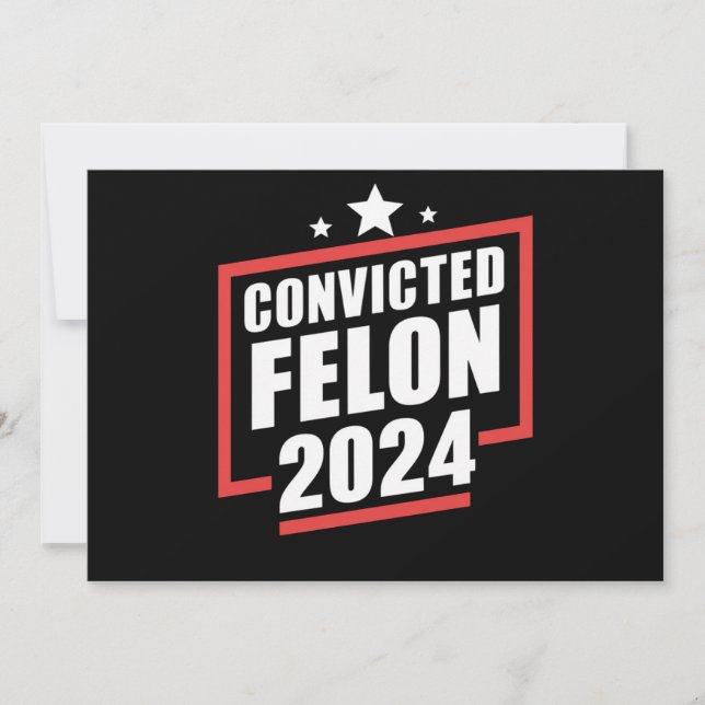 Convite Voto Contra Felon 2024 Trump (Frente)