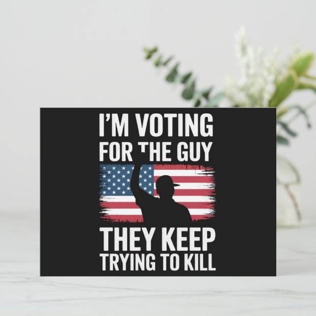 Convite Voto pela Cara que tentam Matar (Em pé/Frente)