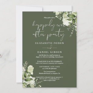 Convite Votos de Casamento da Festa Verde para Sempre